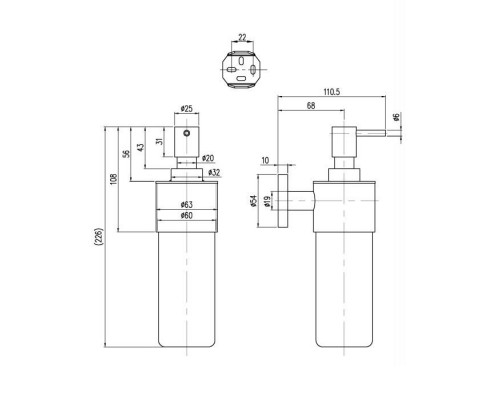 Дозатор для мыла Villeroy&Boch Elements, TVA15100700061