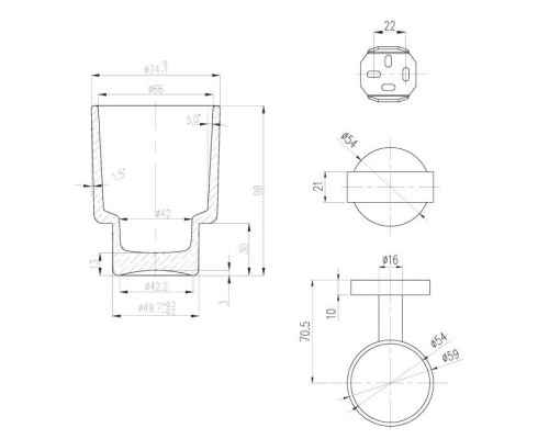 Держатель для стакана Villeroy&Boch Elements, TVA15101800061