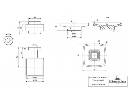 Мыльница Villeroy&Boch Elements, хром, TVA15202000061