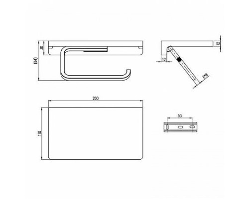 Держатель для туалетной бумаги Villeroy&Boch Elements, хром, TVA15202300061 c образца