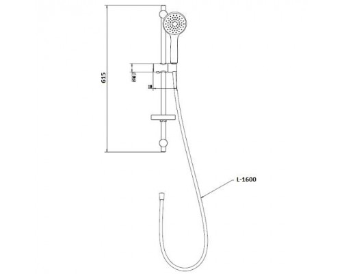 Душевая стойка Villeroy&Boch, с гарнитурой, TVS00000900061