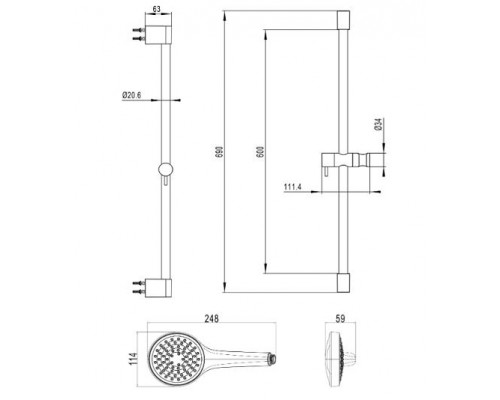Душевой комплект Villeroy&Boch Embrace, TVS1086000161