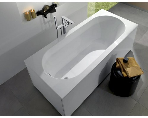 Ванна квариловая Villeroy&Boch Oberon 160x75, с ножками, без отв перелива, белая, UBQ160OBE2V-01