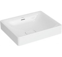 VITRA 7534B003-0673 Раковина-чаша Metropole, прямоуг 50 см, c переливом, цвет белый. Нажимной керамический донный клапан в комплекте