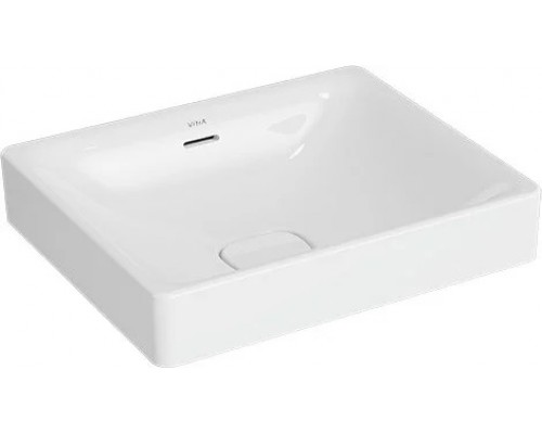 VITRA 7534B003-0673 Раковина-чаша Metropole, прямоуг 50 см, c переливом, цвет белый. Нажимной керамический донный клапан в комплекте