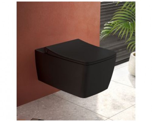 Унитаз подвесной Vitra Metropole 7672B083-0101 черный матовый безободковый, без сиденья