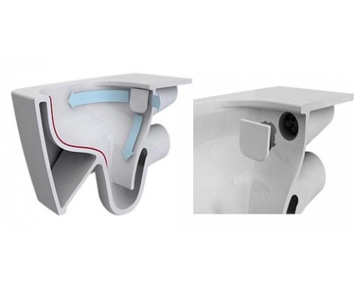 Унитаз Vitra Zentrum 9824B003-7207 крышка микролифт, безободковый