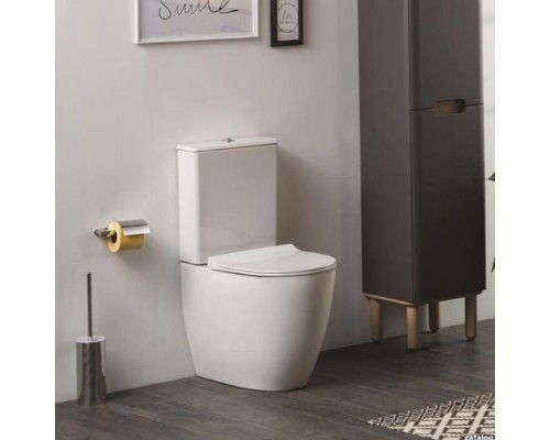 Унитаз Vitra Sento Rimex 9830B003-7203 с сиденьем SoftClose, безободковый, пристенный