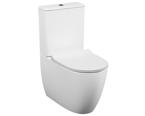Унитаз Vitra Sento Rimex 9830B003-7203 с сиденьем SoftClose, безободковый, пристенный