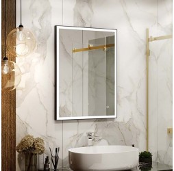 Зеркало с подсветкой КОНТИНЕНТ Solid Black LED 800x800 ЗЛП1608