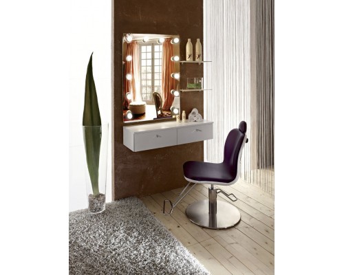 Зеркало с подсветкой КОНТИНЕНТ Гримерное Бриджит   (12 ламп) 600х800 ЗГП03