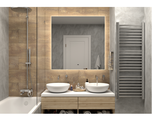 Зеркало с подсветкой КОНТИНЕНТ Trezhe Led 1000х1000 ЗЛП397