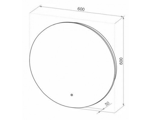Зеркало с подсветкой КОНТИНЕНТ Ajour ECO Led D600 ЗЛП2806