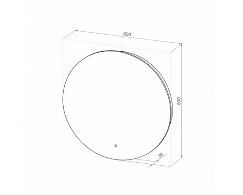 Зеркало с подсветкой КОНТИНЕНТ Ajour ECO Led D800 ЗЛП2809
