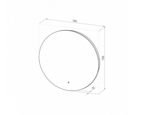 Зеркало с подсветкой КОНТИНЕНТ Ajour ECO Led D700 ЗЛП2810