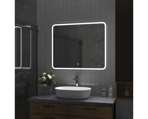 Зеркало с подсветкой КОНТИНЕНТ Russo LED с подогревом и часами 1000х700 ЗЛП2499