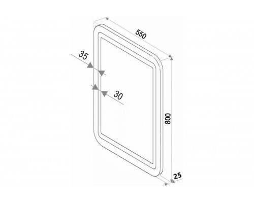 Зеркало с подсветкой КОНТИНЕНТ Lucia LED 550x800 ЗЛП52