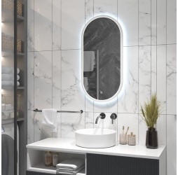 Зеркало с подсветкой КОНТИНЕНТ Delia LED 400х800 белый ЗЛП3825