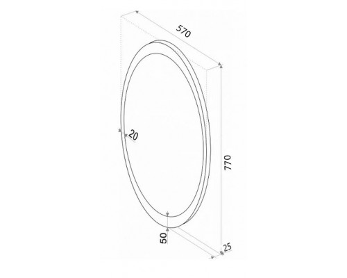 Зеркало с подсветкой КОНТИНЕНТ Lily LED 570x770 ЗЛП688