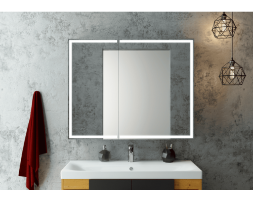 Зеркало-шкаф MIRROR BOX Континент 1000х800мм МВК051