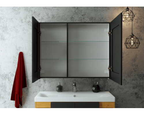 Зеркало-шкаф MIRROR BOX Континент 1000х800мм МВК051