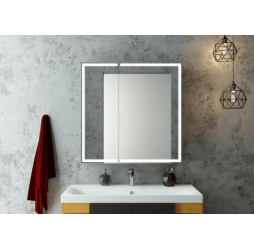 Зеркало-шкаф MIRROR BOX  Континент 800х800мм МВК052