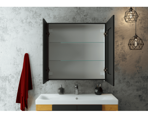 Зеркало-шкаф MIRROR BOX Континент 800х800мм МВК052