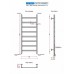 Водяной полотенцесушитель Ростела Экспи Квадро V 30 черный нижн.подв.1/2" 400х1000/8