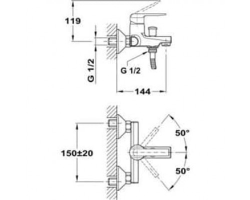 5310212 Teka INCA ванна с душевым набором