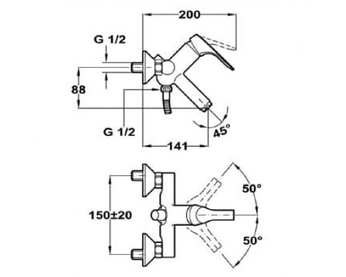 5312212 Teka INCA Смеситель для ванны