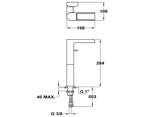 Смеситель для умывальника Teka Formentera 623110200 (высокий)