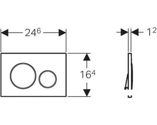 Кнопка Geberit Sigma20 115.882.KJ.1, белый/хром глянц/белый