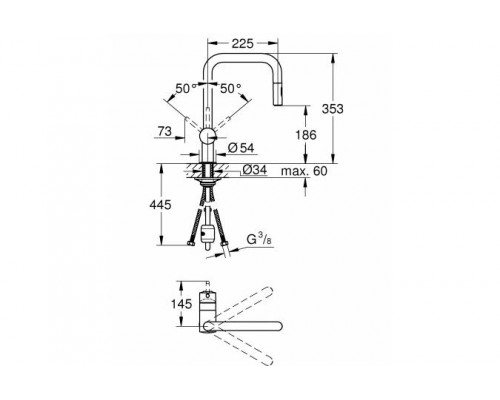 Смеситель кухонный Grohe Minta 32322002 (хром)