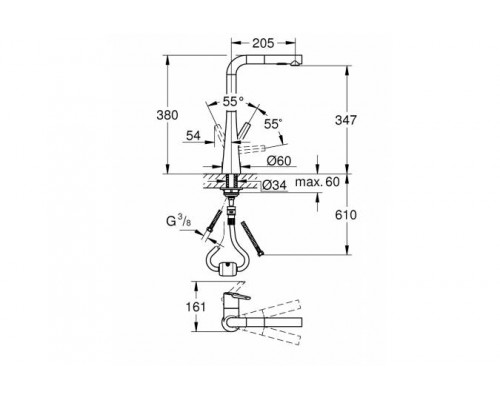 Смеситель кухонный Grohe Zedra 32553002